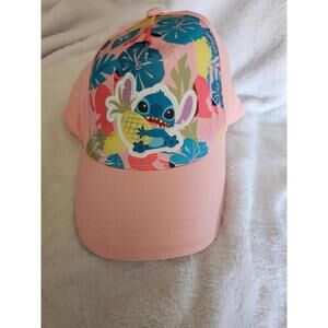 New Women's Disney Stitch Hat Cap Pink Pineapple Adjustable One Size Strapback
